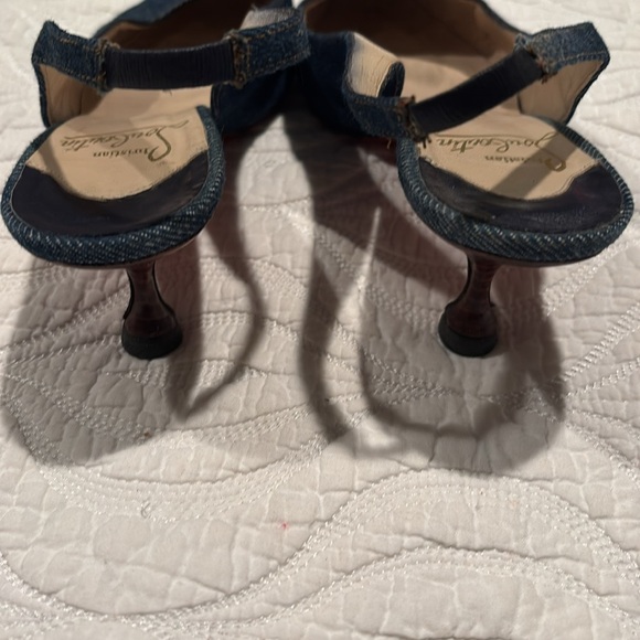 Rare Denim Slingback Kitten Heel Louboutins, size 40 - Picture 4 of 7